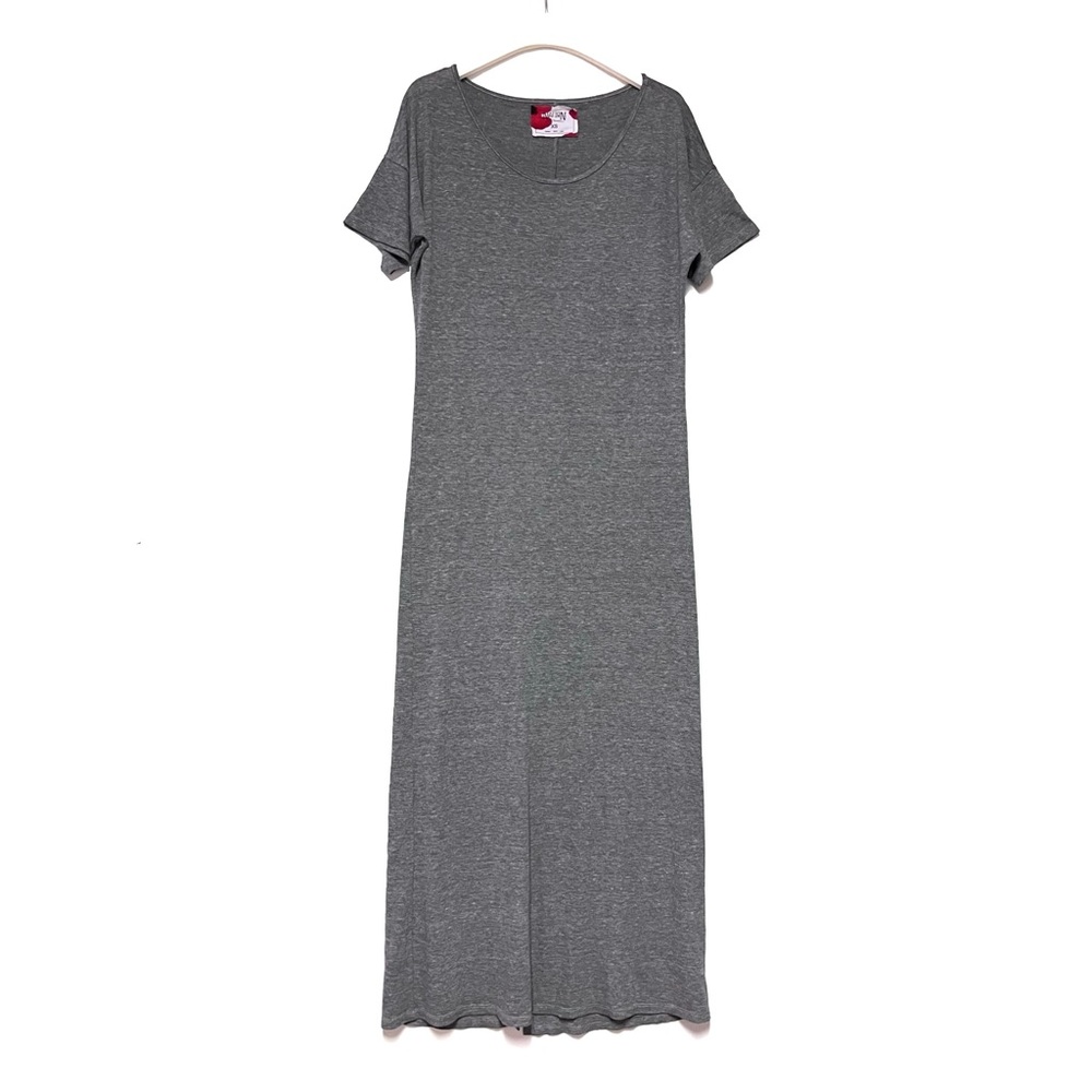Nation LTD Maxi T-Shirt Dress Heather Gray Tall SZ XS Summer Casual Vacation USA